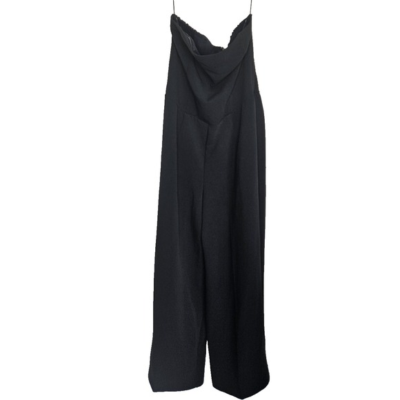Abercrombie & Fitch Pants - Abercrombie & Fitch Jumpsuit Women's LT Black Wide Leg Cowl Neck Spaghetti Strap